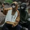 Juvenil Moderno Versátil Bloqueo de Color Nueva Alta Calidad Protección Solar Ropa Estándar Hombre Moda Exterior Verano Chaqueta con Cremallera y Capucha