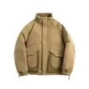 Marca de Moda Americana para Hombre North Boundary 2025 Invierno Nuevo Estilo de Montaña Exterior Algodón Chaqueta Cuello Alto Ropa de Trabajo Grueso Abrigo de Algodón
