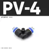 Conector Rápido Pneumático, Adaptador Reto de Engate Rápido, Conector de Três/Quatro/Cinco Vias, Pu/Pe/Py/Pg4/6/8/10/12Mm