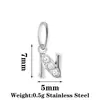 Nuevo Colgante de Acero Inoxidable Letra Zirconia Venta Caliente Accesorios para Collares Pendientes DIY 26 Dijes de Letras Inglesas A-Z