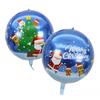 Balão Cartoon 4D de Bola de Natal 4D 22 polegadas Feliz Natal Balão de Filme de Alumínio Decoração de Natal