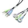 Serie de Colores Macaron Personalizada Nivel 2.5 4 Oro Chapado Conector Macho de Audio a Conector Hembra de 4.0mm Cable de Terapia