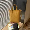 Bolso de Mano de Color Sólido con Patrón Tejido Personalizado, Bolso Cubo de Moda, Bolso Cruzado Nuevo Verano 2026, Bolso de Hombro Elegante Exquisito
