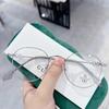 8680 Estilo Coreano Metal Retro Espejo Plano Gafas para Miopía de Celebridad Cibernética de Mujer Marco Liso para Hombre Marco Delgado Personalizado Marea de Luz Anti-Azul