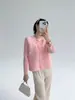 Miyake 2025 Primavera e Outono Tridimensional Flor Pequena Plissada Camisa Top Casual Cardigan de Alta Qualidade Jaqueta Camisa de Ar Condicionado