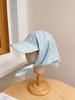 Estilo Japonés Estilo Coreano Moda Combinación Perfecta Cuadros Fresco Cintas Gorra Verano Mujer Protección Solar y Sombrilla Gorra Fotografía Combinación Perfecta