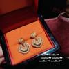 Pendientes Ruyi Ping An Coloridos de Filigrana Dorada Antigua Nuevo Chapado Chino Oro de 18K Pendientes de Calabaza con Diamantes Traje