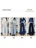 Calça de perna curva com bainha em toda a volta, coleção de outono, novo estilo para mulheres, corte solto e emagrecedor, adequada para primavera e outono, calça casual de perna larga para baixinhas