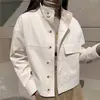 Abrigo corto tipo gabardina elegante casual de un solo botón holgado para mujer, cruce transfronterizo europeo y americano, otoño e invierno, para ir al trabajo