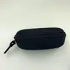 Caja de EVA al por mayor para gafas de sol nuevas anti-presión, bolsa con cremallera de tela tejida, gancho, caja negra para gafas de sol, se puede agregar logotipo