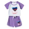 Bobbi desenhos animados impresso roupas infantis terno dos meninos verão roupas novos meninos shorts infantis de manga curta terno de duas peças