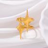 Anillo Explosivo Simple de Acero de Titanio con Apertura de Estrella para Mujer Niche Lujo Ligero Anillo de Acero Inoxidable de Alta Calidad Venta al por Mayor