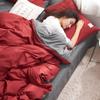 Ins Color Puro Simple Funda de Edredón de Cuatro Piezas Cama de Dormitorio Estudiantil Sábanas Juego de Cama de Tres Piezas