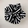 Goma para el pelo de lana a rayas Otoño e Invierno para Mujer, Diadema de Lujo Nuevo Estilo 2025, Accesorio para el Cabello Estilo Perezoso, Banda Elástica