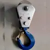 Gancho de Polea Elevadora 1 tonelada 2 toneladas 3 toneladas Rodamiento Rueda Única Eslinga de Cable de Acero Polipasto Cabrestante Gancho de Elevación Manual