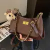 Bolso de hombro retro de terciopelo para mujer, nuevo, moderno, gran capacidad, otoño, bajo el brazo, gamuza, exquisito, de mano, simple, cruzado, 2026