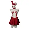 Disfraz de Conejito Navideño para Mujer Uniforme Sexy Vestido sin Tirantes Ropa con Temática Navideña traje