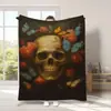 2025 Nuevo Fantasma Rosa de Halloween Manta de Halloween Manta de Halloween Thriller Transfronteriza Manta tipo Throw de Amazon