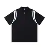 40 Piezas de Polos de Color Bloqueado de Moda de 220g con Cremallera, Corte Holgado, Diseño Moderno y Cremallera Ykk, Estilo Unisex