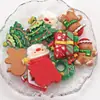 Pinzas para el pelo festivas de color crema con Santa Claus de Navidad, materiales para manualidades DIY, accesorios, componentes de resina, para ventas transfronterizas