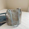 Novo Estilo Chinês Grande Capacidade Bordada Bolsa Feminina Nova Chegada Folha de Bambu Impresso Grande Capacidade Ombro Estilo Nacional Axila Tote Bolsa Feminina