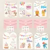 Cartão de Aniversário Estilo Novo Feliz Aniversário Bênção Cartão com Mensagem de Bolo Cartão de Cumprimentos de Aniversário com Conjunto de Envelope