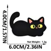 Novos Adesivos de Tecido Bordados Cartoon Autoadesivos de Gato Preto para Jaquetas de Penas, Cachecóis e Luvas de Crianças, Adesivos Decorativos e Adesivos de Patch Sem Costura