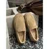 Nueva Colección Otoño/Invierno 2026: Zapatos de Mujer Redondos sin Cordones Peludos, Forrados de Felpa, Mocasines Estilo Old Money, Zapatos Estilo Birkenstock para Mujer