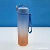 Comércio Exterior Academia 1000ml Garrafa de Água Ciclismo Pc Plástico Copo de Água Cor Degradê Pop-Up Silicone Bico de Pato Esportivo Copo de Água