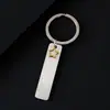 Chaveiro Estrela Oca Tira Longa Aço Inoxidável Escovado Cor UV Laser Impressão Material em Branco Gravação Chaveiro de Metal