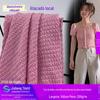 Tiras Bolha Horizontais de Alta Elasticidade 220g Novo Tecido Malha Fashion com Textura Enrugada de Bolhas Femininas Manga Curta