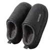 Pantuflas de Algodón PU Retro para Hombres y Mujeres, Otoño/Invierno Hogar Interior Antideslizantes Cálidas Suela Gruesa Elevadoras Uso Exterior Pantuflas de Felpa Venta al por Mayor