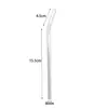Pajilla Curva Transparente de Vidrio de Borosilicato Alto Resistente a Altas Temperaturas Engrosada y Resistente a Caídas de Grado Alimenticio para Beber Leche de 20 cm de Largo