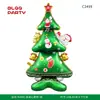 Base de Árbol de Navidad Grande 3D Empaquetada Individualmente Transfronteriza Decoración de Muñeco de Nieve Papá Noel Globos de Papel de Aluminio Festivos Venta al por Mayor