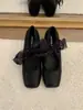 Primer Encuentro Temporada Aumentar Altura Cuadrado Retro Punta Dulce Lazo Dulce Zapatos Planos de Ballet Zapatos Individuales para Mujer 2026 Combinar con Faldas Mary Janes