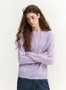 Suéter de Punto Suave como la Nube, de Peso Pesado, Seda Cepillada, Cuello Redondo, Manga Larga para Mujer, 26 Suéter Pulóver de Color Sólido Otoño/Invierno