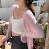 Cardigan protetor solar fino feminino gelo seda malha casaco verão outerwear blusa 2023 nova entrega de uma peça comércio exterior