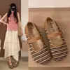 Nuevos Zapatos de Malla Transpirable de Lino Slip-on de Verano 2026 para Mujer Planos Suela Suave Punta Redonda Cómodos Versátiles Mocasines para Mujer
