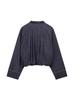 Roupas femininas europeias e americanas transfronteiriças 2025 primavera nova gola alta solta casaco jeans curto saia jeans plissada