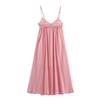 2025 Nuevo Estilo de Verano Estilo Europeo y Americano Sexy Ajustado Espalda Descubierta Vestido Midi de Tirantes Accesorios de Mujer 5029123