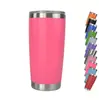 Copo de Carro Transfronteiriço de 20oz Aço Inoxidável de Camada Dupla Boca Larga Vácuo Copo de Cerveja Isolamento Térmico e Conservação de Frio Lata
