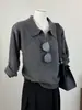 Mesmo material do que está na prateleira! Suéter de tricô com gola polo estilo old money para mulheres, caimento solto, macio e confortável, perfeito como peça base para outono e inverno