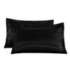 Funda de almohada de seda de hielo imitación seda color sólido imitación seda funda de almohada individual ropa de cama venta al por mayor exportación tamaño EE. UU.