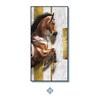 Entrada Simples Moderna Pintura Decorativa Cavalo para o Sucesso Corredor Corredor Entrada Murais Luz Estilo Luxo Diamante-incrustado Cristal Porcelana Pintura Suspensa