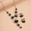 Collar con Cadena para Suéter con Colgante Geométrico Ovalado en Espiral Transfronterizo Europeo y Americano Estiloso Popular en Instagram Elegante Retro de Gama Alta para Mujer
