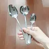 Colher de Mesa de Aço Inoxidável, Colher Doméstica, Colher de Restaurante, Colher de Comer para Adulto, Colher Nua Multiuso de Alto Valor