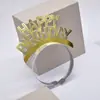 Papel de Carta de Cumpleaños Diadema Pinza para el Cabello Decoración de Fiesta Infantil Atrezzo para Fotos Diadema Dorada con Purpurina