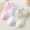 Calcetines para niña calcetines de encaje para niños primavera y otoño verano calcetines delgados blancos de baile para niña algodón puro bebé calcetines de princesa niños