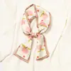 Bufanda delgada y estrecha estilo coreano para primavera y otoño, bufanda pequeña fresca para mujer, bufanda larga decorativa versátil, corbata de verano para bolsa, cinta de moda