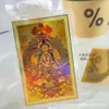 Foil Dorado Coloridos Doce Signos del Zodíaco Ocho Deidades Guardianas Tarjetas Flash Estatua de Buda Pegatinas para Teléfono Amuletos Venta al por Mayor